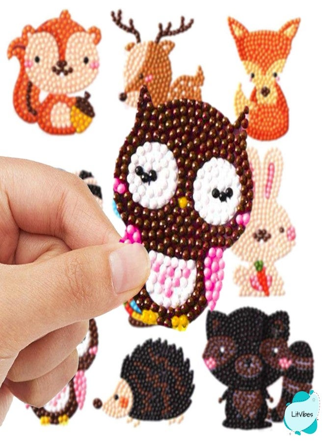 LitVibes Resin Diy Diamond Painting 5D Stickers, Mosaic Diamond Stickers Art And Craft Kit For Kids & Children - (Animals) - Image 3
